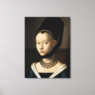 Portret van een jong meisje (Christus) 1465-1470 Canvas Afdruk