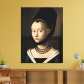 Portret van een jong meisje (Christus) 1465-1470 Canvas Afdruk (Insitu (Woonkamer))