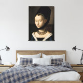Portret van een jong meisje (Christus) 1465-1470 Canvas Afdruk (Insitu (Slaapkamer))