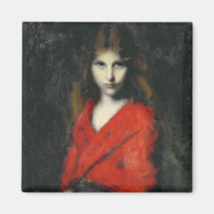 Portret van een jong meisje, de sjiiver magneet