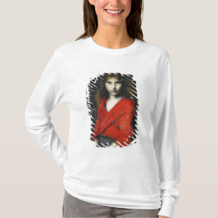 Portret van een jong meisje, de sjiiver t-shirt