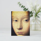 Portret van een jong meisje (detail) briefkaart (Staand voorkant)