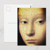 Portret van een jong meisje (detail) briefkaart (Voorkant / Achterkant)