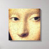 Portret van een jong meisje (detail) canvas afdruk (Voorkant)