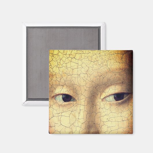 Portret van een jong meisje (detail) magneet (Voorkant / Achterkant)