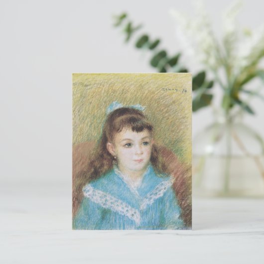 Portret van een jong meisje (Elizabeth Maitre) Briefkaart (Staand voorkant)