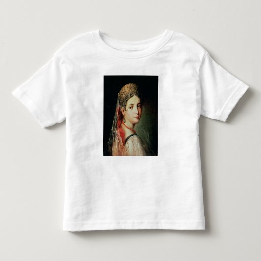 Portret van een jong meisje in Sarafan en Kinder Shirts (Voorkant)