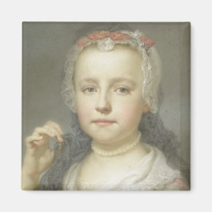 Portret van een jong meisje magneet