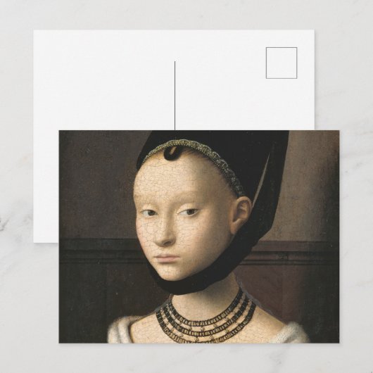 Portret van een jong meisje - Petrus Christus Briefkaart (Voorkant / Achterkant)