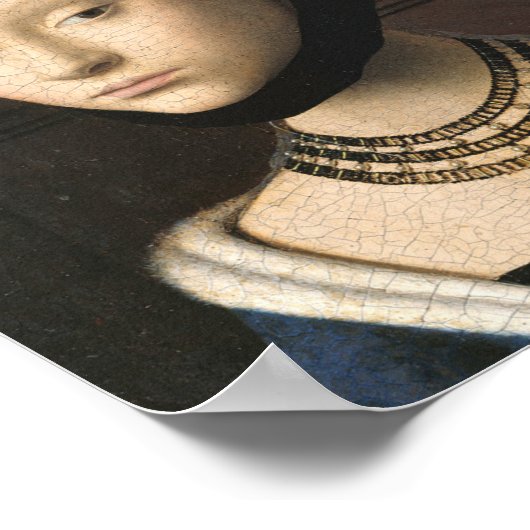 Portret van een jong meisje - Petrus Christus Poster (Hoek)