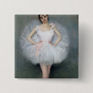 Portret van een jonge Ballerina Vierkante Button 5,1 Cm