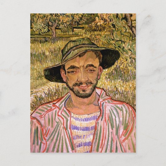 Portret van een jonge boer, Van Gogh Fine Art Briefkaart (Voorkant)