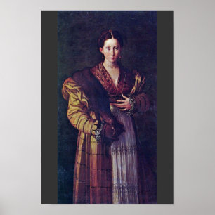 Portret van een jonge dame, Anteia genaamd. Poster