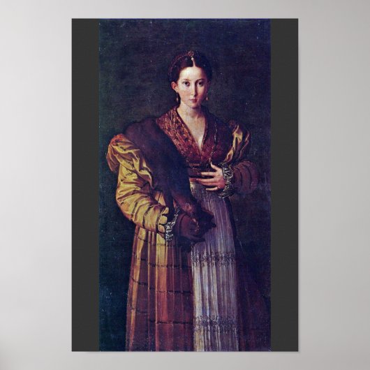 Portret van een jonge dame, Anteia genaamd. Poster (Voorkant)