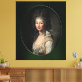 Portret van een jonge dame van Johann Tischbein Canvas Afdruk (Insitu (Woonkamer))