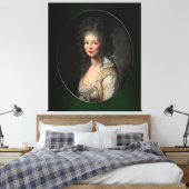 Portret van een jonge dame van Johann Tischbein Canvas Afdruk (Insitu (Slaapkamer))