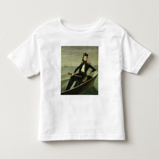 Portret van een jonge Deense officier van de marin Kinder Shirts (Voorkant)