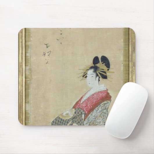 Portret van een jonge hoffesan muismat (Met muis)