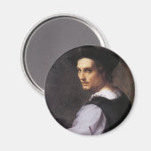 Portret van een jonge man magneet (Voorkant / Achterkant)