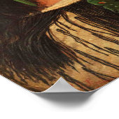 "Portret van een jonge Maori-vrouw met Moko" Poster (Hoek)