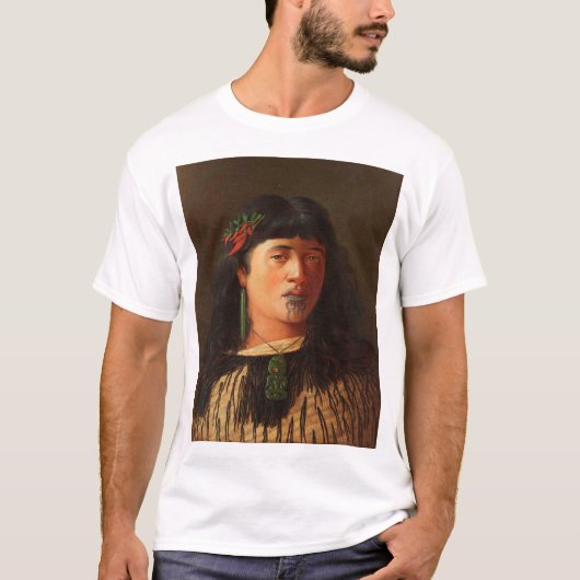 "Portret van een jonge Maori-vrouw met Moko" T-shirt (Voorkant)