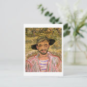Portret van een jonge paasant, Vincent van Gogh Briefkaart (Staand voorkant)