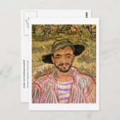 Portret van een jonge paasant, Vincent van Gogh Briefkaart (Voorkant / Achterkant)