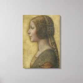 Portret van een jonge verloofde door Leonardo da V Canvas Afdruk