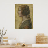 Portret van een jonge verloofde door Leonardo da V Poster (Keuken)