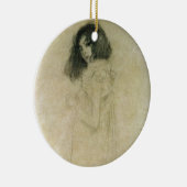 Portret van een jonge vrouw, 1896-1997 keramisch ornament (Rechts)