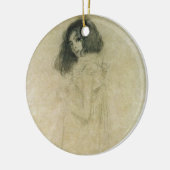 Portret van een jonge vrouw, 1896-1997 keramisch ornament (Links)