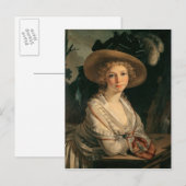 Portret van een jonge vrouw briefkaart (Voorkant / Achterkant)