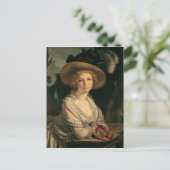 Portret van een jonge vrouw briefkaart (Staand voorkant)