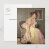 Portret van een jonge vrouw briefkaart (Voorkant / Achterkant)