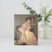 Portret van een jonge vrouw briefkaart (Staand voorkant)