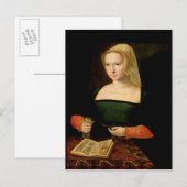 Portret van een jonge vrouw briefkaart (Voorkant / Achterkant)