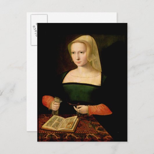 Portret van een jonge vrouw briefkaart (Voorkant / Achterkant)