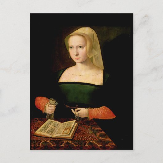 Portret van een jonge vrouw briefkaart (Voorkant)