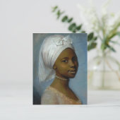 Portret van een jonge vrouw briefkaart (Staand voorkant)