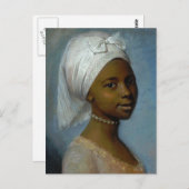 Portret van een jonge vrouw briefkaart (Voorkant / Achterkant)