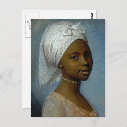 Portret van een jonge vrouw briefkaart (Voorkant / Achterkant)