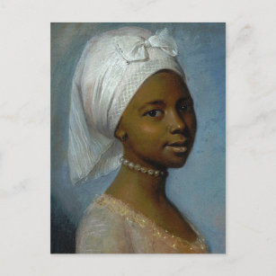 Portret van een jonge vrouw briefkaart