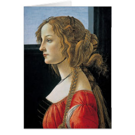 Portret van een jonge vrouw door Botticelli