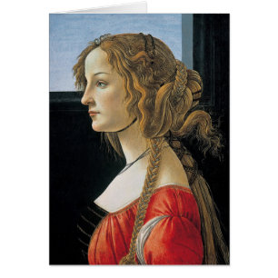 Portret van een jonge vrouw door Botticelli