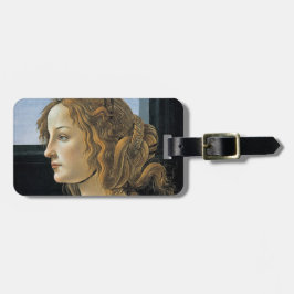 Portret van een jonge vrouw door Botticelli Bagagelabel