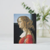 Portret van een jonge vrouw door Botticelli Briefkaart (Staand voorkant)