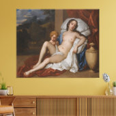 Portret van een jonge vrouw en kind canvas afdruk (Insitu (Woonkamer))