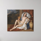 Portret van een jonge vrouw en kind canvas afdruk (Voorkant)