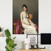 Portret van een jonge vrouw in het wit poster (Thuiskantoor)