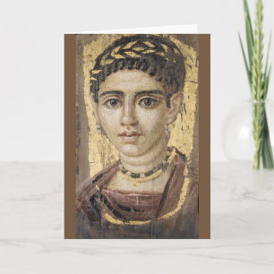 Portret van een jonge vrouw kaart